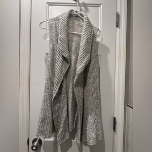 LOFT Gray Women's Long Cardigan Vest